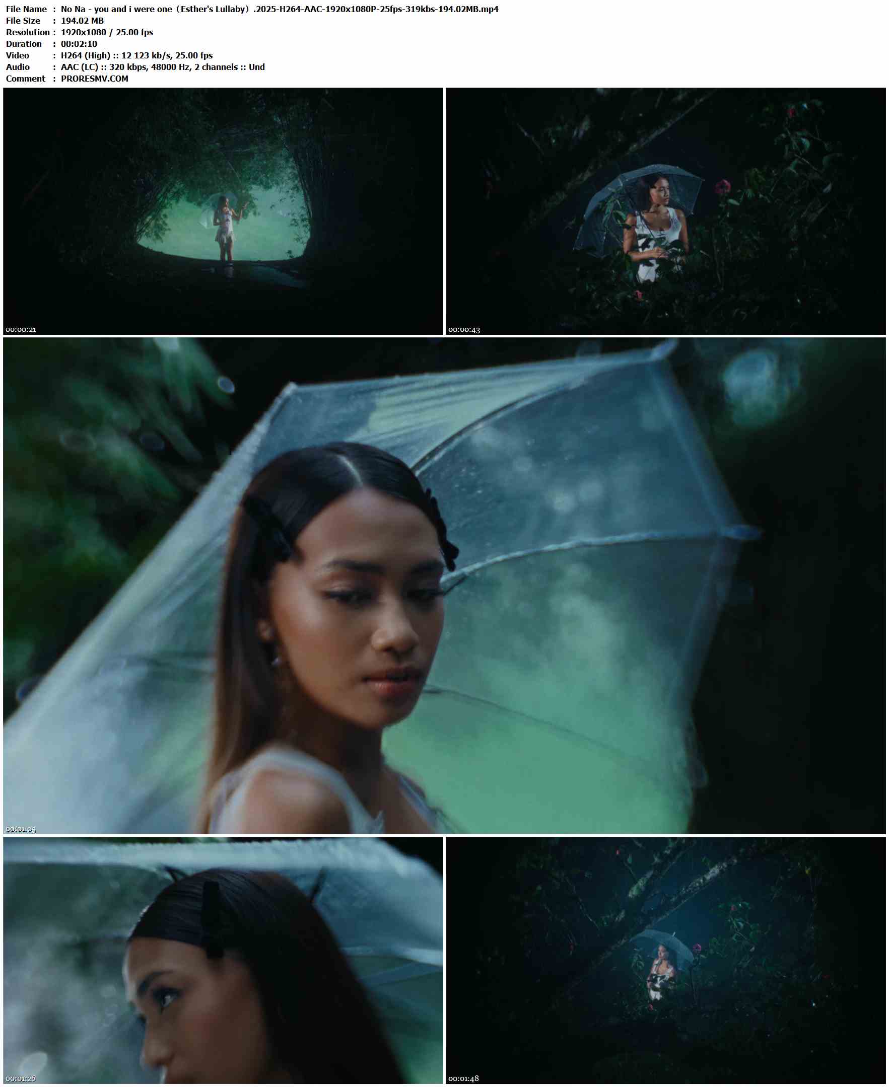 No Na - you and i were one（Esther's Lullaby）.2025-H264-AAC-1920x1080P-25fps-319kbs-194.02MB官方MV_高清MV